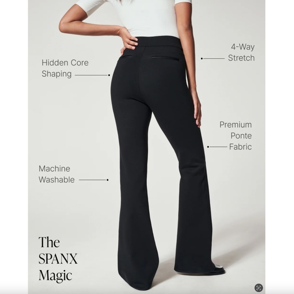 SPANX pbp Hi Rise Flare Pants in Classic Black - NWT! - L - Picture 2 of 13